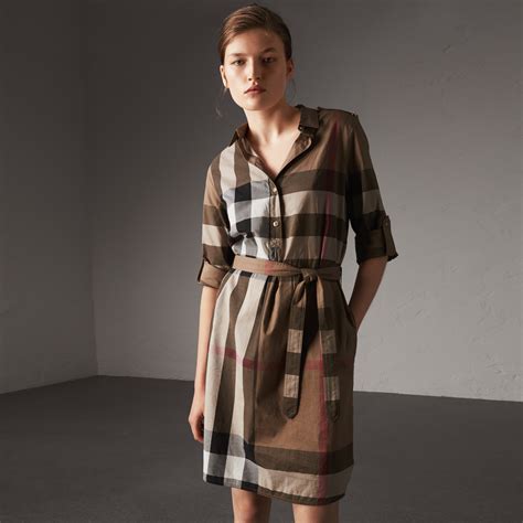 burberry cotton shirt dress